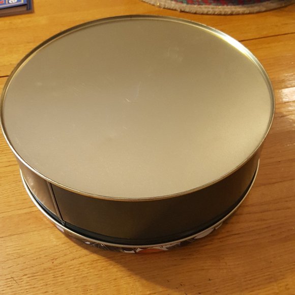 Vintage Metal Storage Tin with Fruit Lid 10" x 4" - Picture 8 of 8